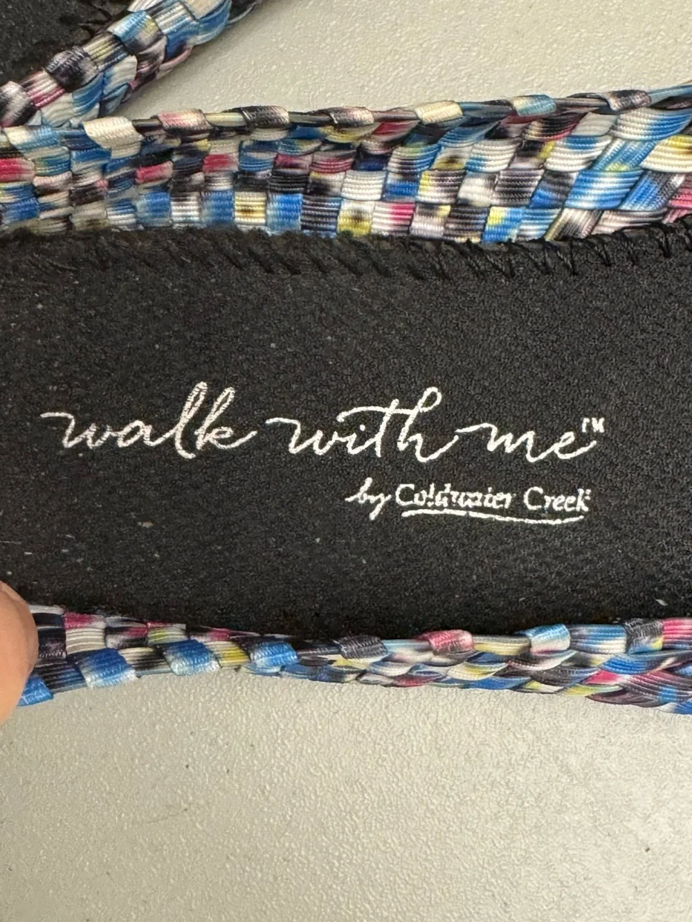 Coldwater Creek Walk with me Multicolor Woven Ballet Flats Shoes size 9